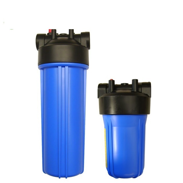 High quality 10 inch 20 inch Big blue filter housing with pressure relief valve and all spare parts