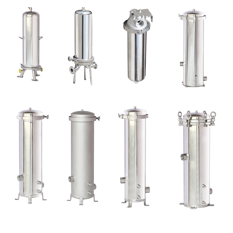 10 Inch 20 Inch Multi Filter Stainless Steel Cartridge Housing Large Flow Rate Filter Cartridge Housing Tri Clamp SS Cartridge