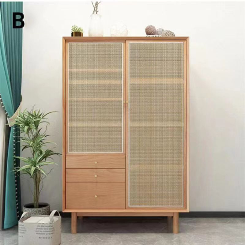 Hot Sale Furniture Bedroom Set Hotel Home rattan Hanging Clothes Wardrobes Bamboo Cabinet