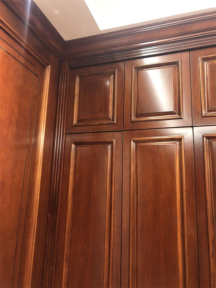 Custom luxury solid wood wardrobe  solid wood bedroom closet storage wardrobes cabinet Hot Factory Direct sales