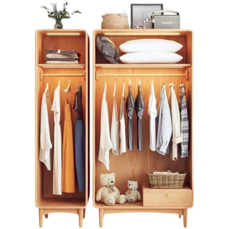 4-Column Household Simple Assembly Wardrobe Storage Cabinet Combination Portable Wardrobe Minimal chest rattan wardrobe