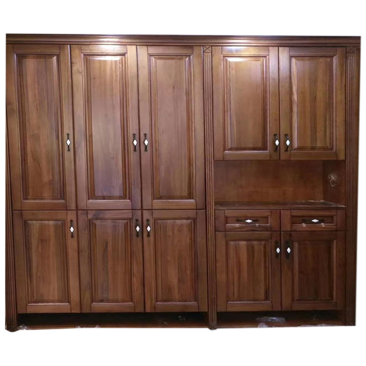 Solid Wood carved Mahogany Chinese luxury Wardrobe Top Handmade Solid wood Bedroom furniture high quality wardrobe