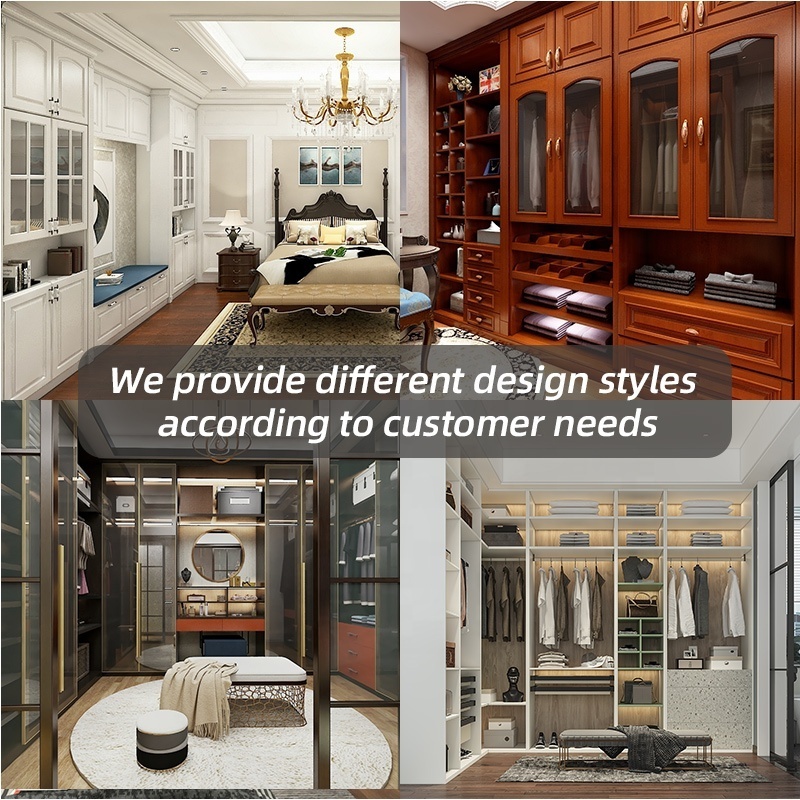 Mdf Modern Design Modular Mirrored Sliding Door Soild Wood Cupboard Wardrobe Custom Closet