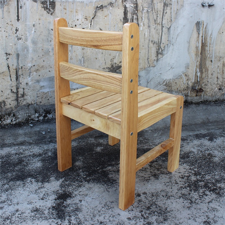 Teak stacked armchair outdoor dining table and chair detachable solid wood small desk children's chair children's desk