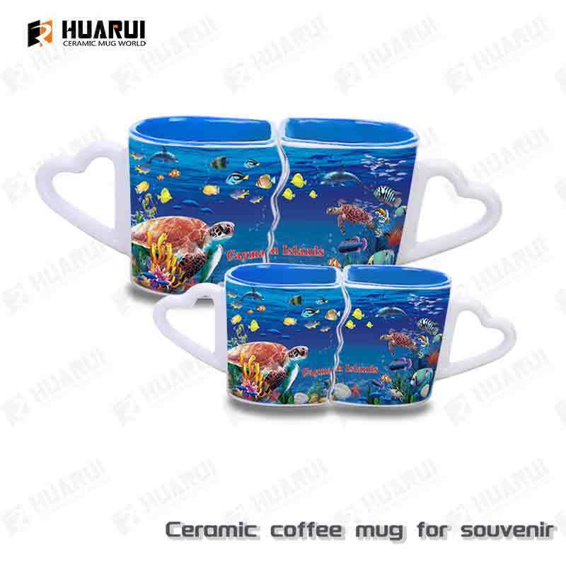 custom City souvenirs tourist ceramic coffee cups wholesale printed france paris mugs factory