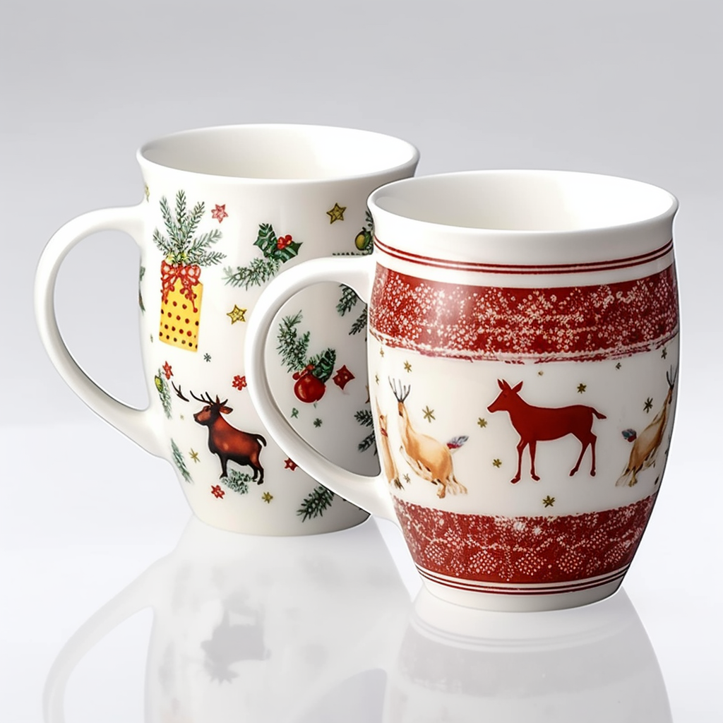 New 2023 christmas mug ceramic cups , bulk christmas mugs , custom nordic christmas mug gift set