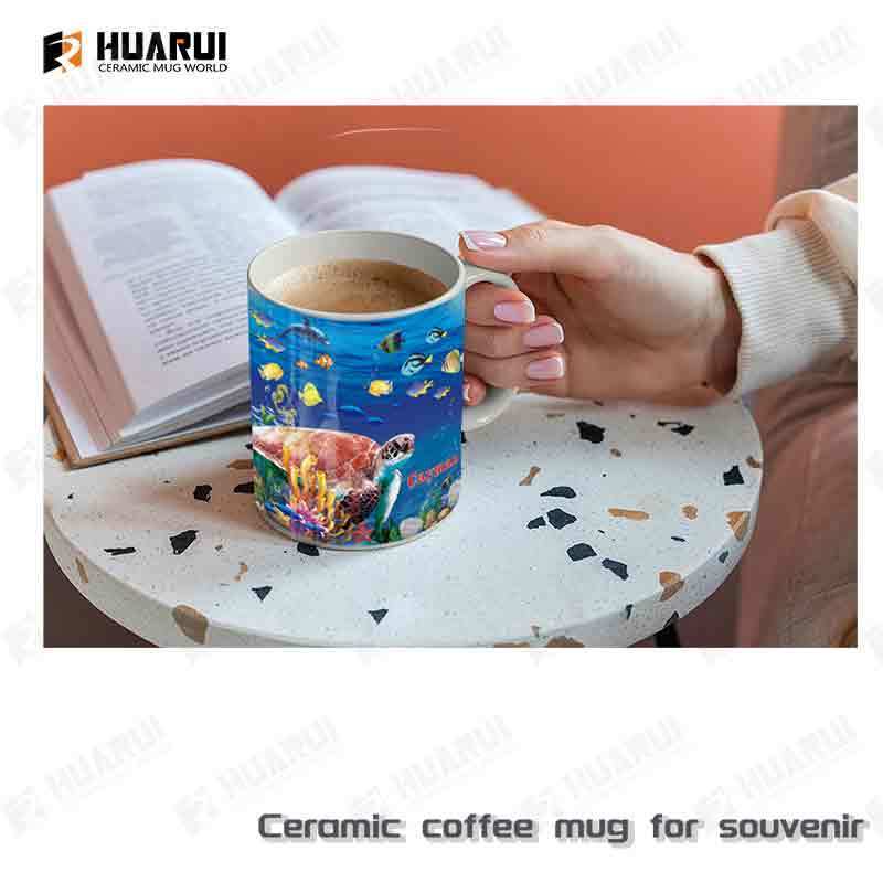 custom City souvenirs tourist ceramic coffee cups wholesale printed france paris mugs factory