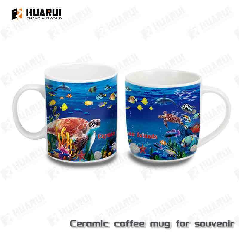 custom City souvenirs tourist ceramic coffee cups wholesale printed france paris mugs factory