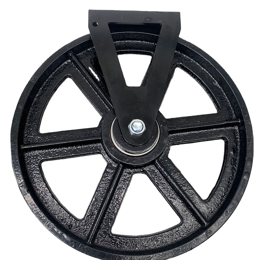 Antique 6/8/10/12 Inch Metal Heavy Duty Top Plate Rigid Black Table Caster Steel Furniture Wheels