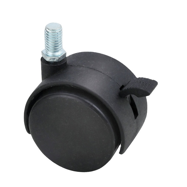 Huarui 30mm/40mm/50mm Stem Swivel M6/M8 Nylon Caster Office Chair Plastic Furniture Wheels Light Duty Castors