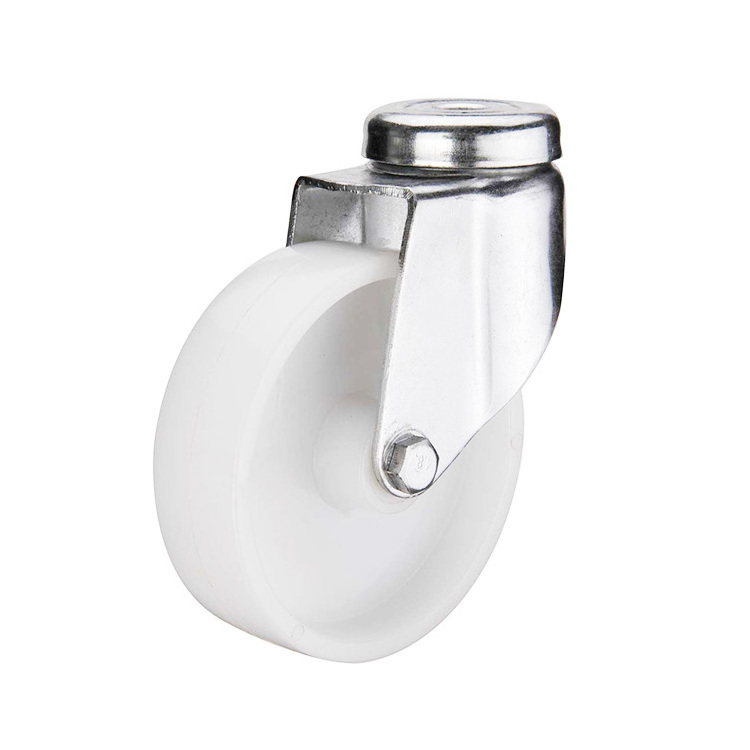 Guangzhou Huarui Wheel Supplier High Quality European Type Medium Duty Nylon PA White 3 Inch  Industrial Caster