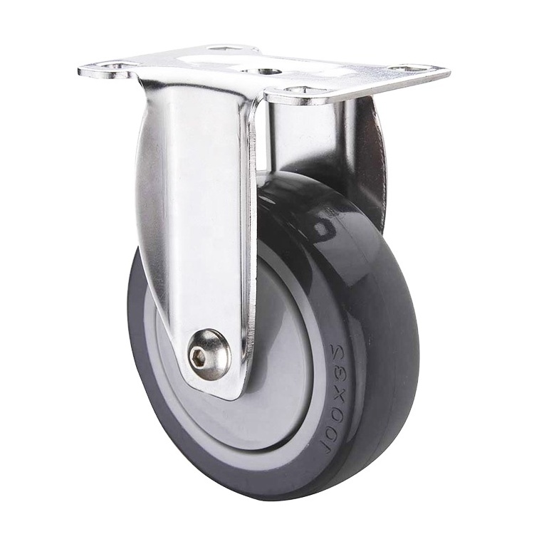 Huarui Wholesale 150kg 4 Inch Tpr/pu Supermarket Shopping Cart Medium Duty Wheel Caster