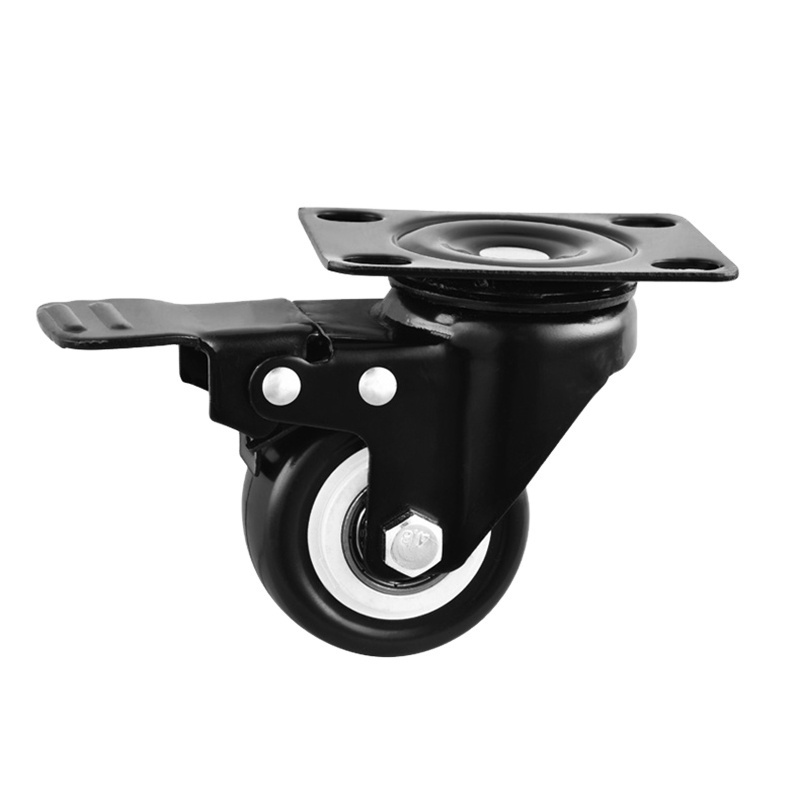 Huarui Caster 2 Inch Wheels With Plate Lockable Roller Casters Diameter 50Mm Light duty Industrial Caster Wheel