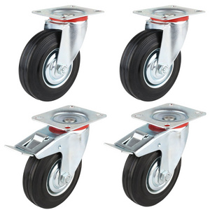 3/4/5/6/8 Inch  Solid Rubber And Pp Standard Industrial Caster For Trolley/Dump Cart/Hand Truck/Garden Wagon /Wheelbarrow