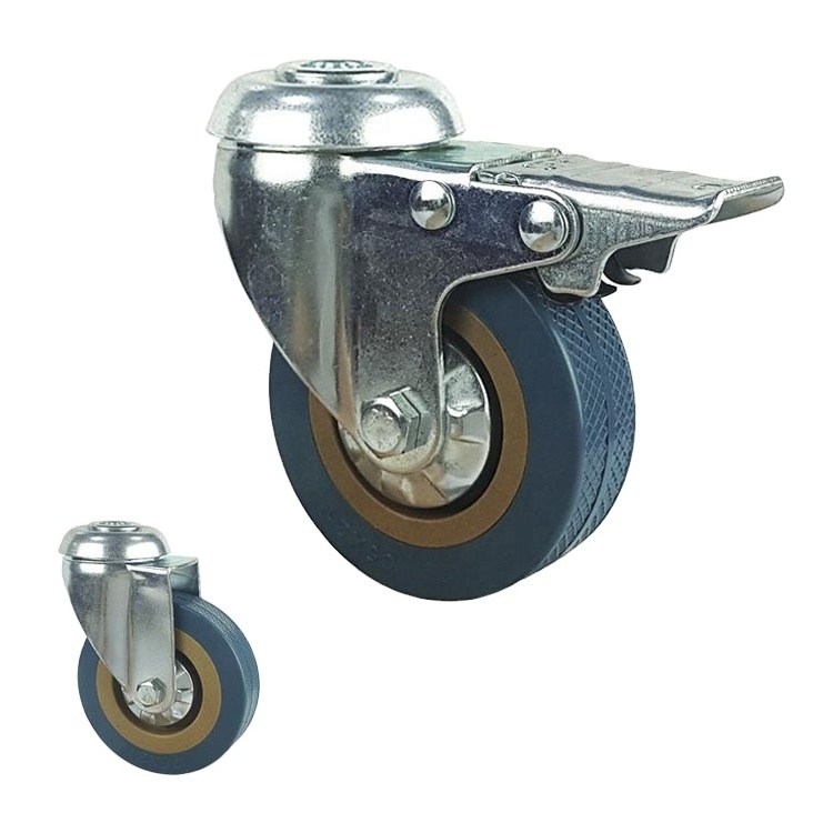 HR Brand Swivel Gray Pvc 2 inch  Swivel Plate Caster Wheels For Trolley And  Furniture Castor Wheels