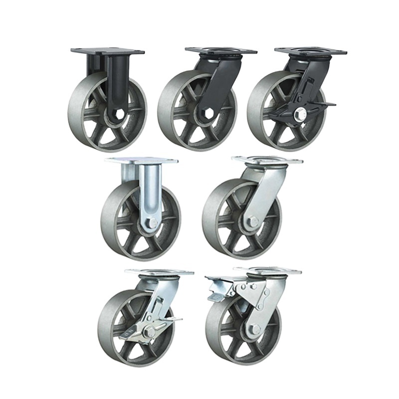 Oven Castor Cast Iron Caster Wheel Heavy Duty Cast Iron Caster 4 5 6 8 Inch All Iron Casters Wheels