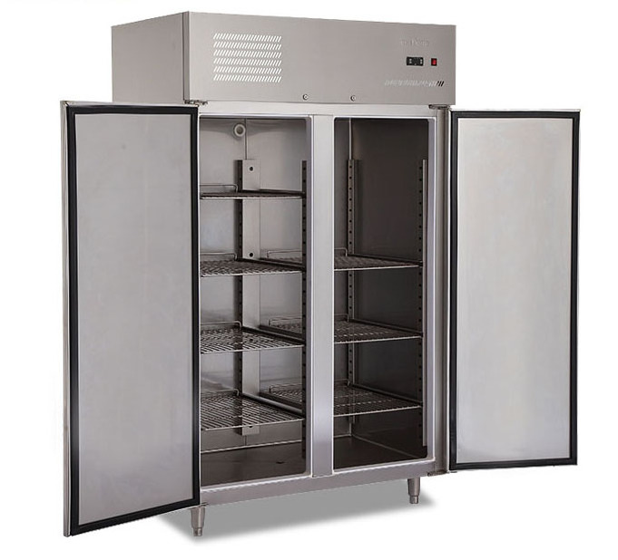 Commercial restaurants stainless steel big Double door upright refrigerator and freezer