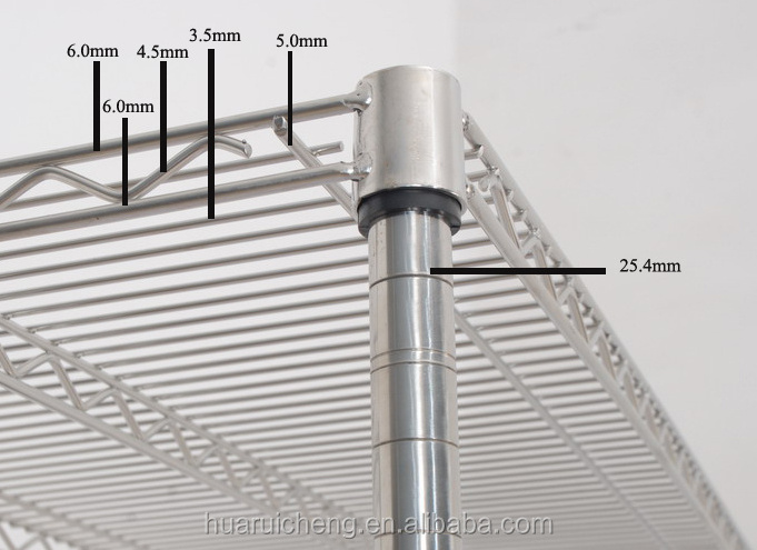 Commercial heavy duty stainless steel wire mesh shelves