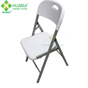 Outdoor metal white wholesale garden folding HDPE plastic chairs white