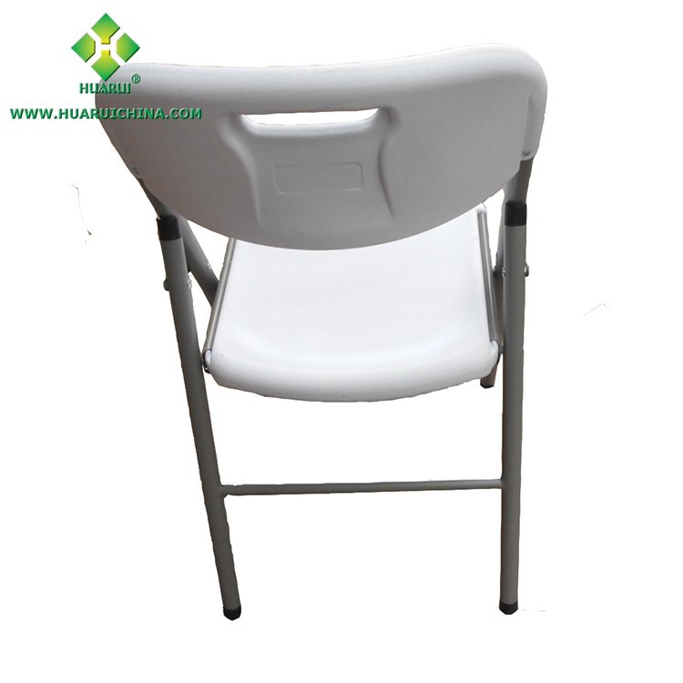 Outdoor metal white wholesale garden folding HDPE plastic chairs white