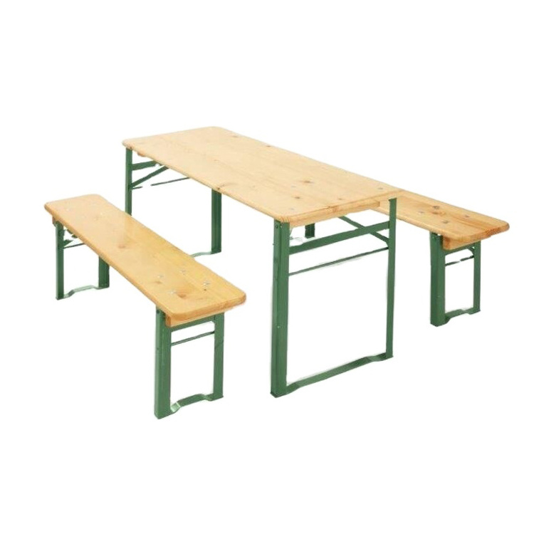 New Design Wooden Folding Beer Table Set and Benches table and chairs