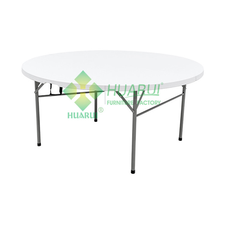 10 people lightweight cheap plastic folding bench chair and 72 round foldable table