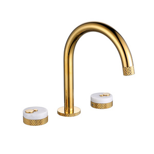 Luxury 3 Hole Antique Brass Bathroom Basin Mixer On The Deck Mounted Faucet For Basin Tap Three Hole Basin Faucet For Bathroom