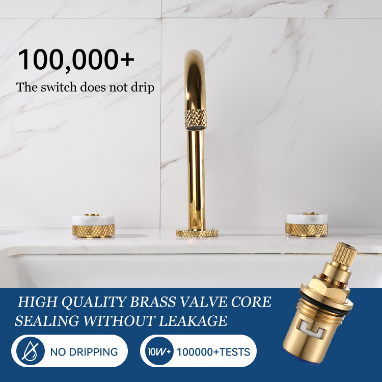 Luxury 3 Hole Antique Brass Bathroom Basin Mixer On The Deck Mounted Faucet For Basin Tap Three Hole Basin Faucet For Bathroom