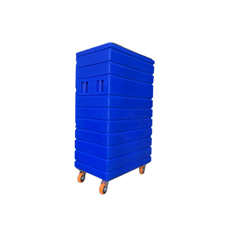 HUARUI manufacturer Rotational molding process plastic hotel laundry trolley tall boy carts used in hotel