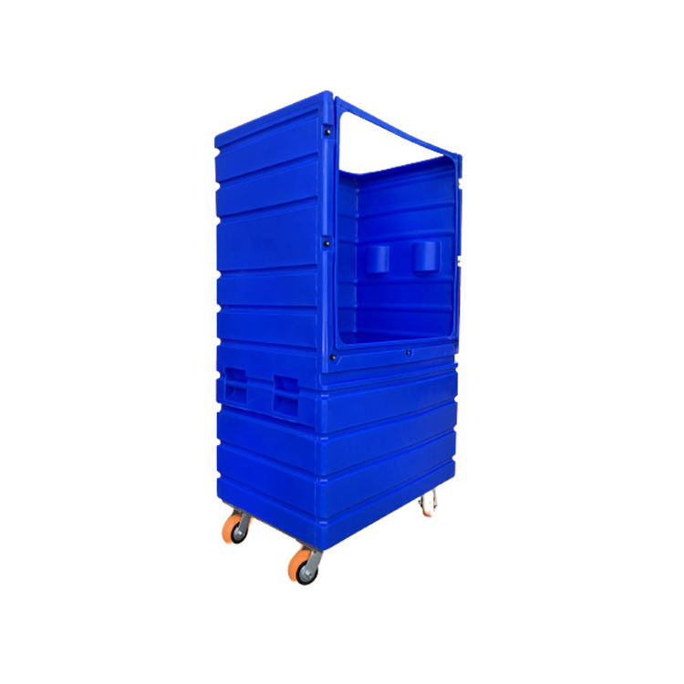 HUARUI manufacturer Rotational molding process plastic hotel laundry trolley tall boy carts used in hotel