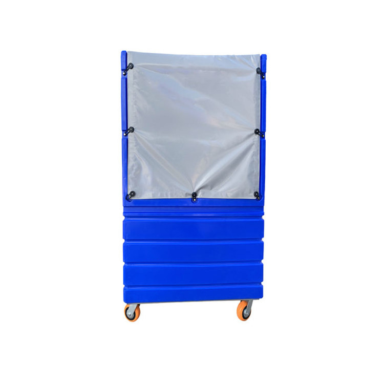 HUARUI manufacturer Rotational molding process plastic hotel laundry trolley tall boy carts used in hotel