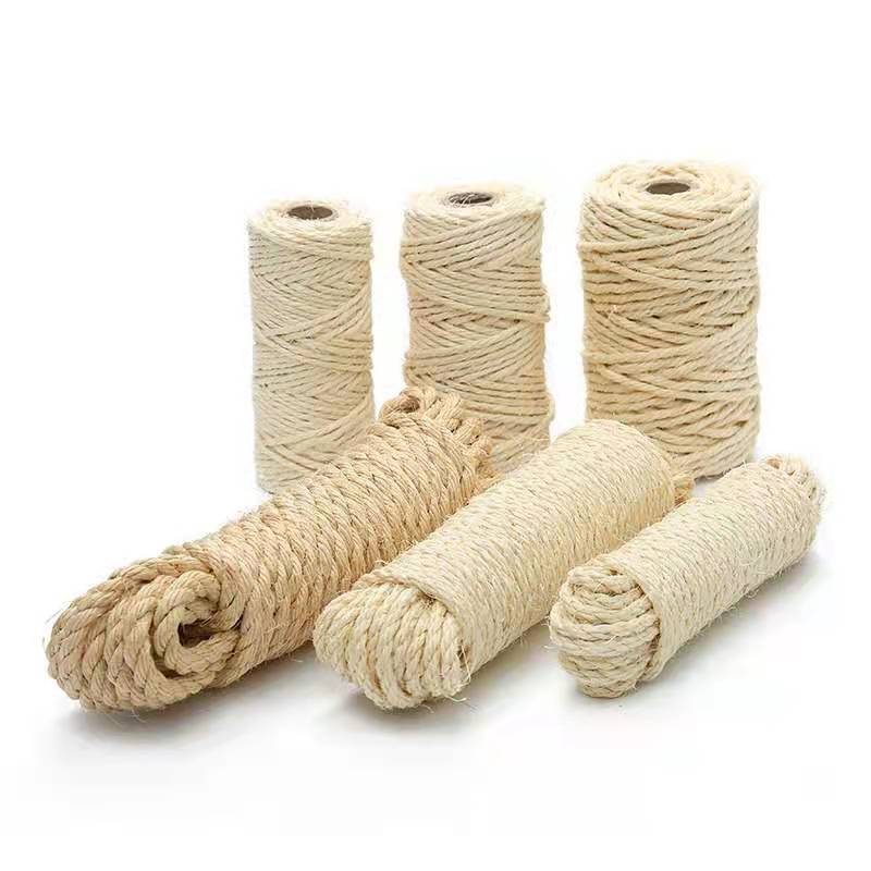 Three - strand braided sisal rope made of natural sisal fiber abrasion-resistant decorative sword hemp rope