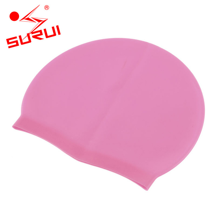 Waterproof Long Hair Sports Girls Latex Swim Caps Swimming Hat