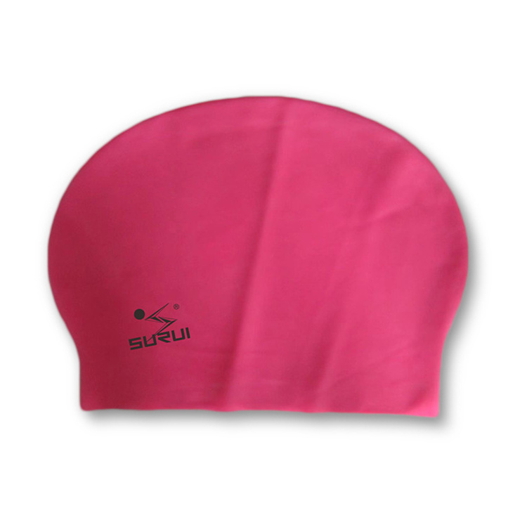 Cheap price OEM accept custom college logo latex silicone swim caps for adults