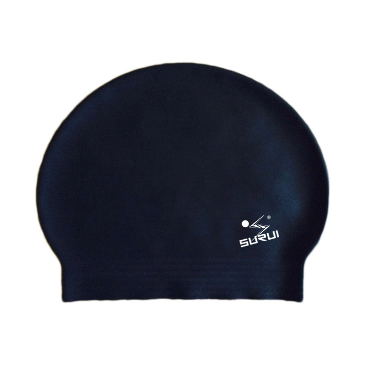 Cheap price OEM accept custom college logo latex silicone swim caps for adults