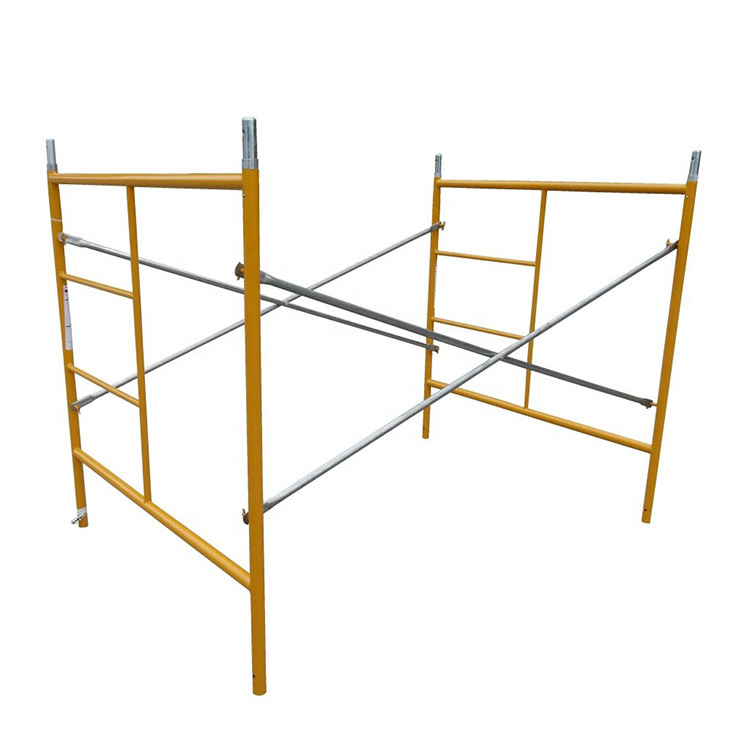 H Frame Scaffolding Load Calculation Tower Scaffolding with 2sets of Cross Brace and Walking Board