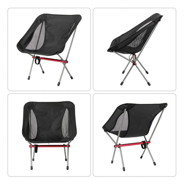 Outdoor beach chair Lightweight Portable Picnic Recliner Foldable Aluminum Moon folding camping chair