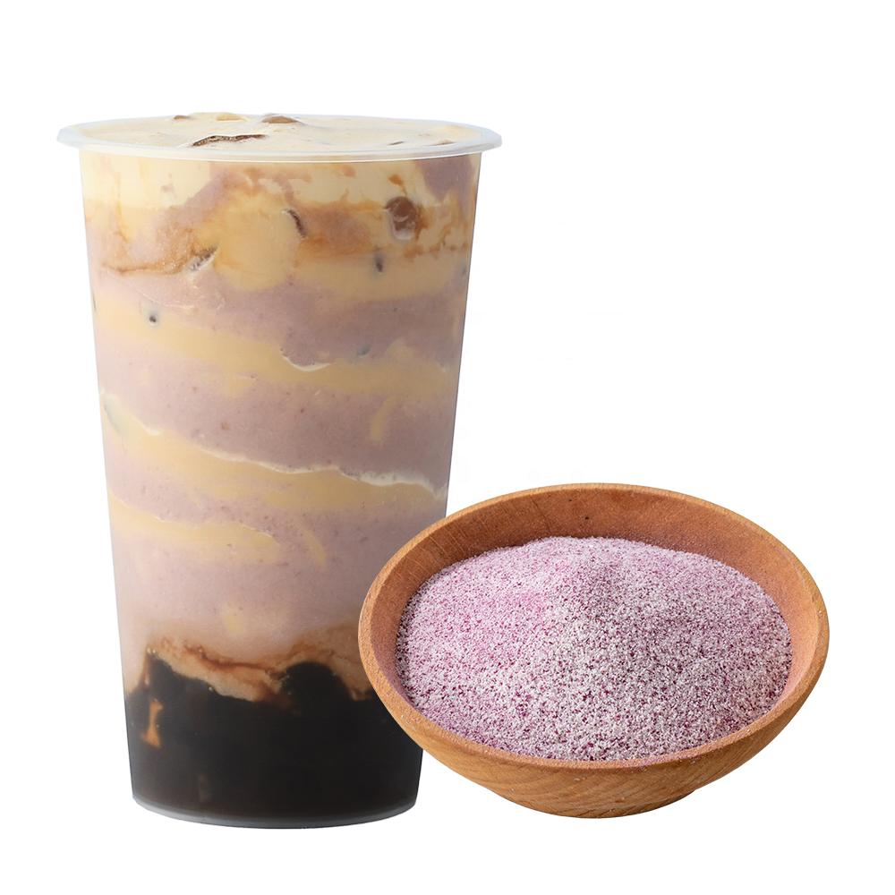 huasang 1kg Hot Sale Organic Taro milk tea Powder for Bubble Tea Drinks smoothie ice cream Taro puree paste ingredients