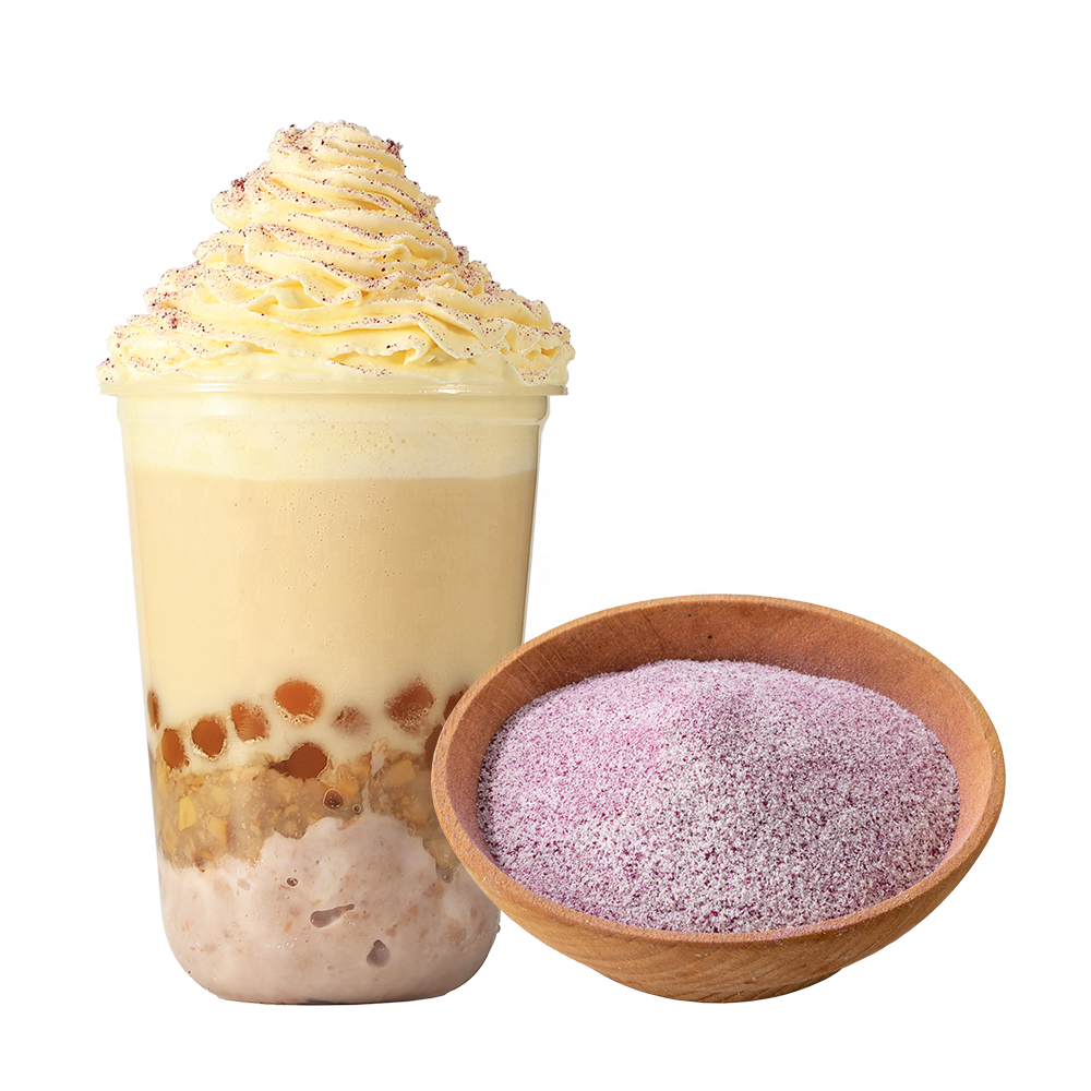 huasang 1kg Hot Sale Organic Taro milk tea Powder for Bubble Tea Drinks smoothie ice cream Taro puree paste ingredients