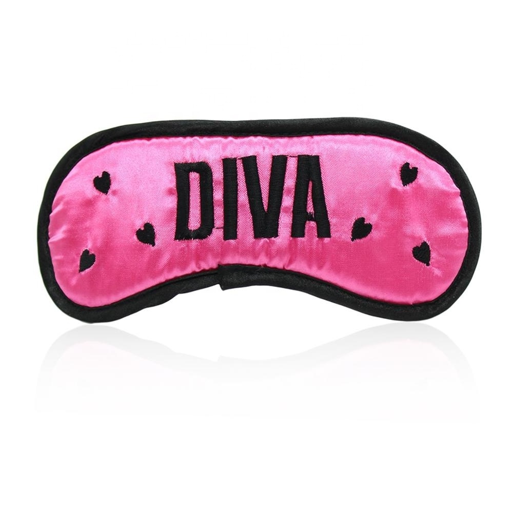 Sexy Diva Word Women Rose Red Satin Sleep/Party/Festival Lingerie Eye Mask Blindfold Erotic BDSM Mask