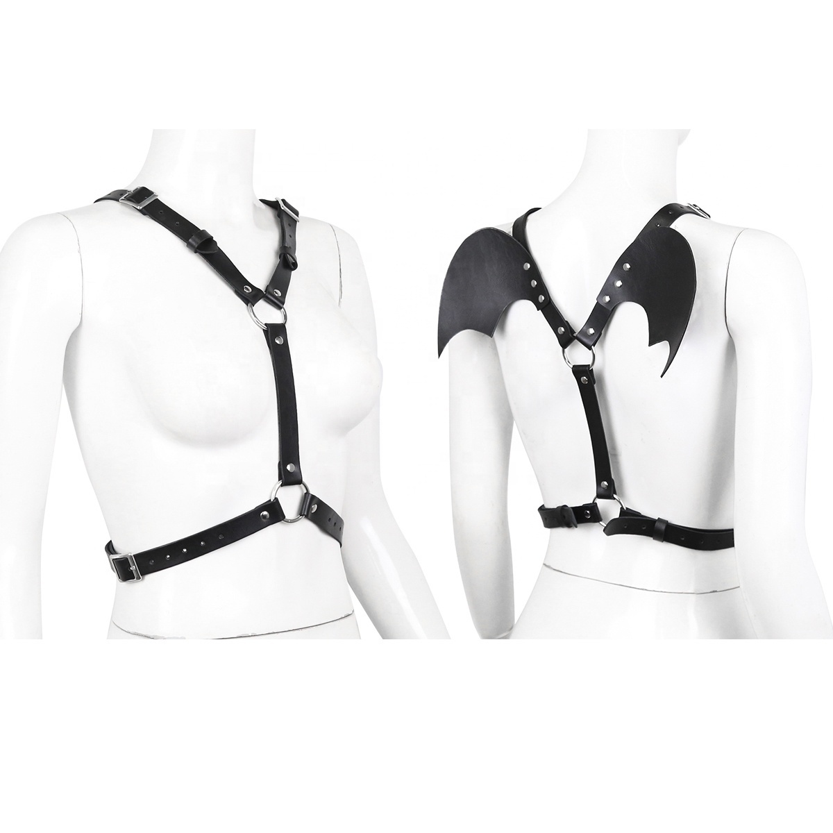 Simple BDSM Bondage  Halloween Devil Wing PU Leather Strap Women Belt Harness Cosplay Party Costume