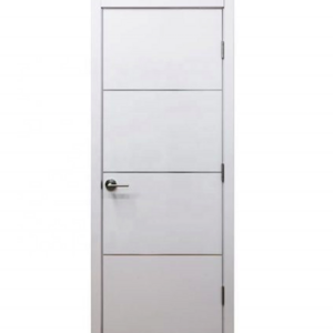 White color pvc film laminated mdf  interior door design for room