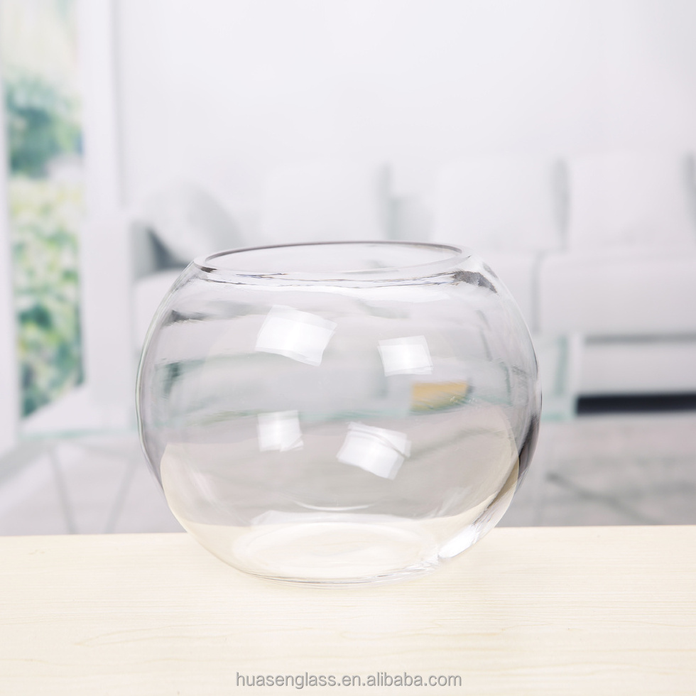 clear borosilicate glass ball fish bowl