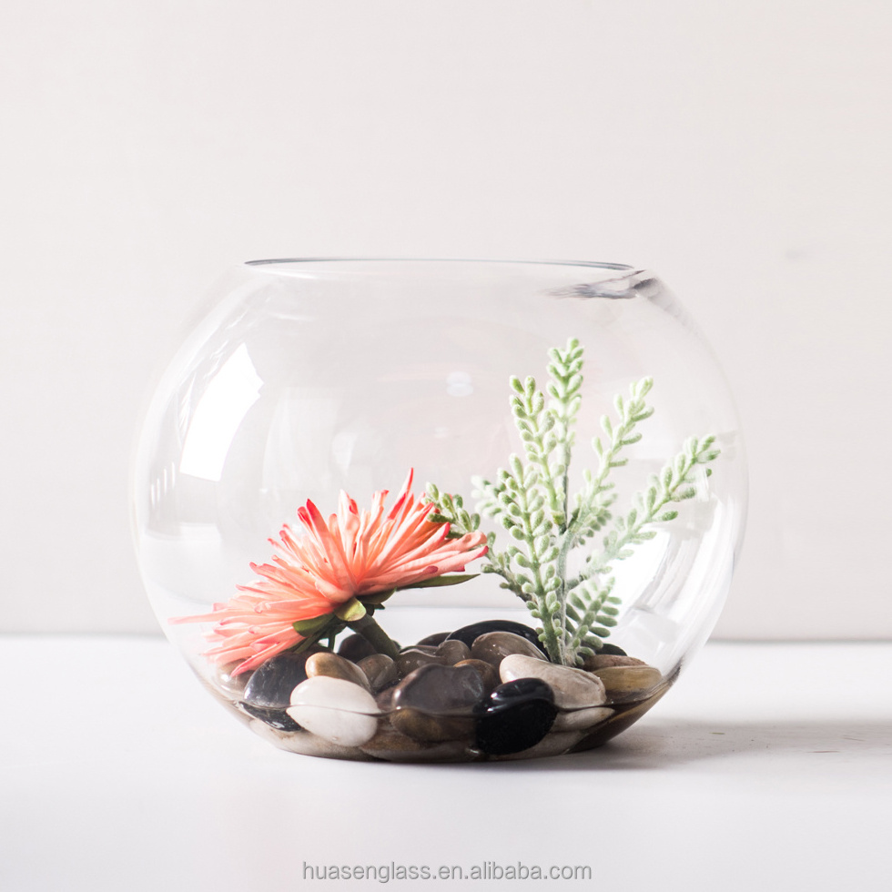 clear borosilicate glass ball fish bowl