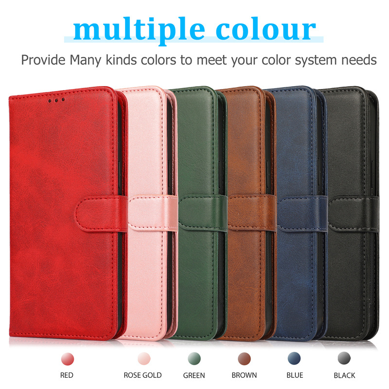 Wallet Case PU Leather Multiple Card Slot Holder Kickstand Detachable Magnetic Folio Flip Cover For iPhone 12 pro max Phone Case