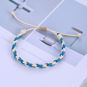 Bohemian Beach Style Handmade Woven Wax String Bracelet For Girl Charms