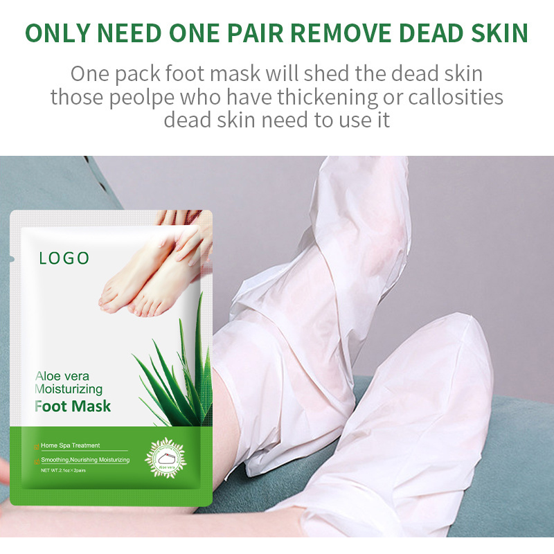 Private Label Peeling Exfoliating Remove Dead Skin Cuticles Heel Foot Care Pedicure Socks Foot Mask