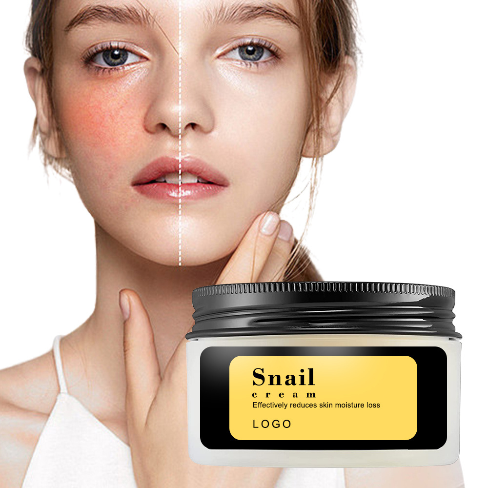 OEM Private label Snail Mucin Repair Facial Cream Natural Dry Skin Acne Aging Daily Sensitive skin Moisturizer Face Snail Cream