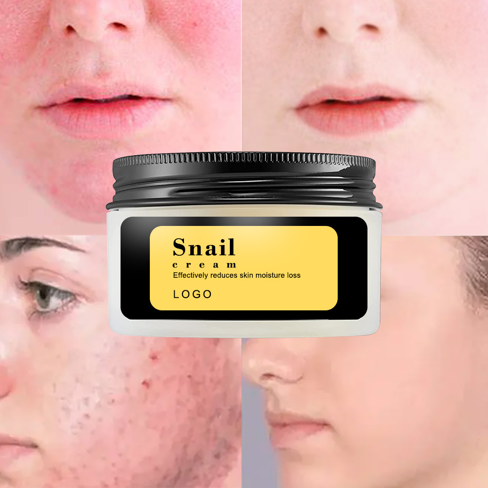 OEM Private label Snail Mucin Repair Facial Cream Natural Dry Skin Acne Aging Daily Sensitive skin Moisturizer Face Snail Cream