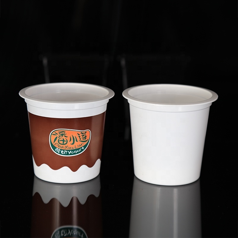 10oz disposable plastic shaker cup milk and yogurt sealing film